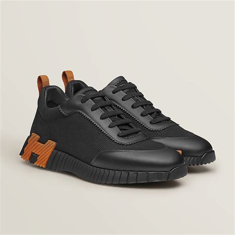 hermes polo sneaker black|Hermes men's shoes black.